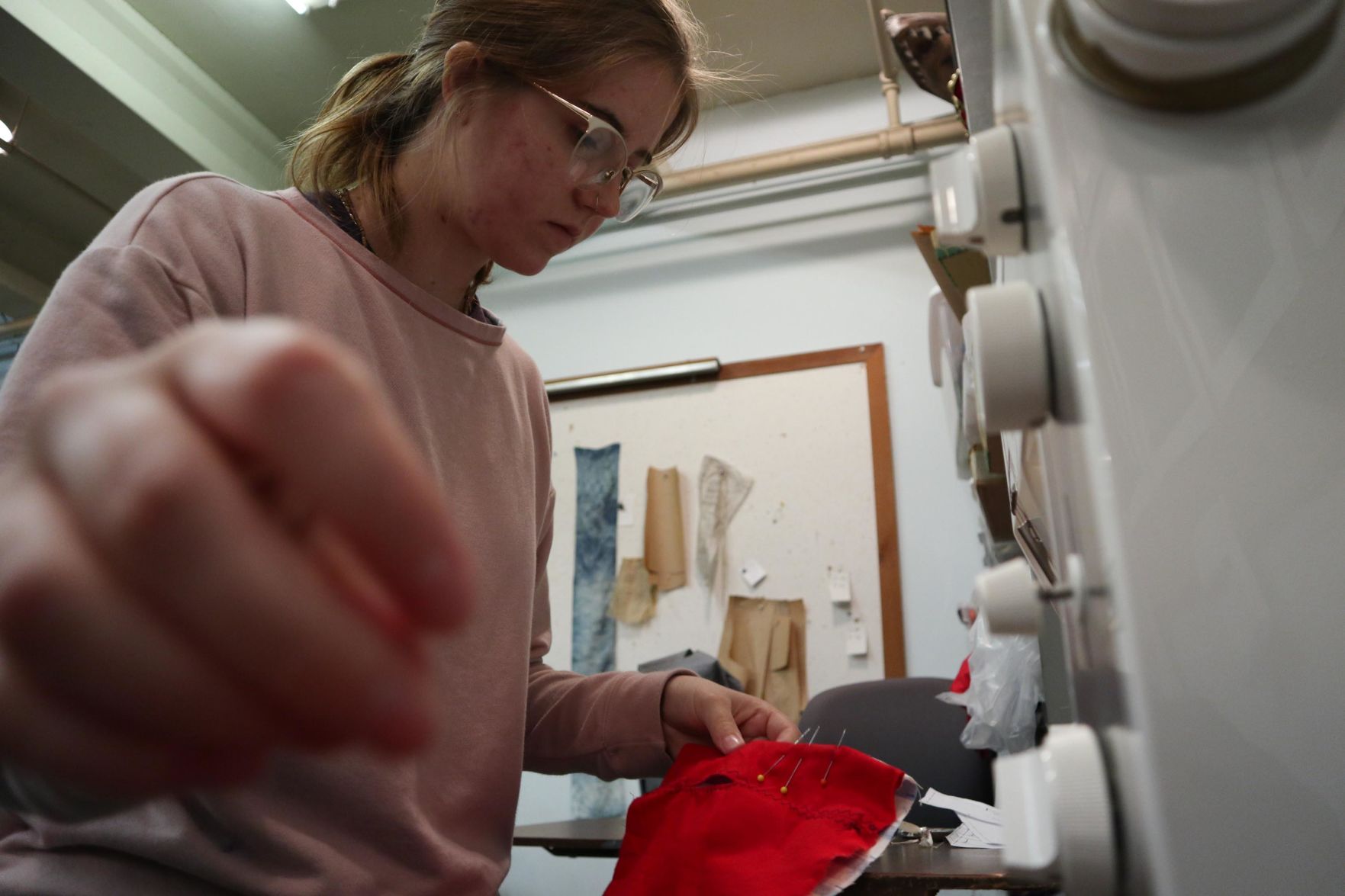 Kennedy Theatre students making masks
